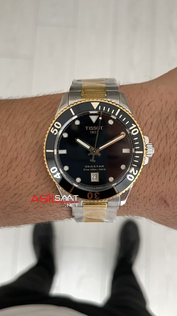 Tissot Seastar 1000 Siyah Kadran T120 Two Tone Gold 40mm Swiss ETA Saat