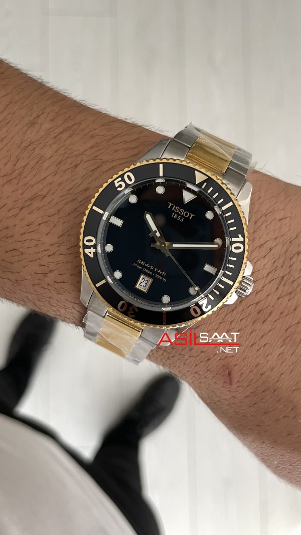 Tissot Seastar 1000 Siyah Kadran T120 Two Tone Gold 40mm Swiss ETA Saat