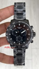 Tissot Supersport Chrono T125 Black & PVD 45mm Siyah Kadran Swiss ETA Saat