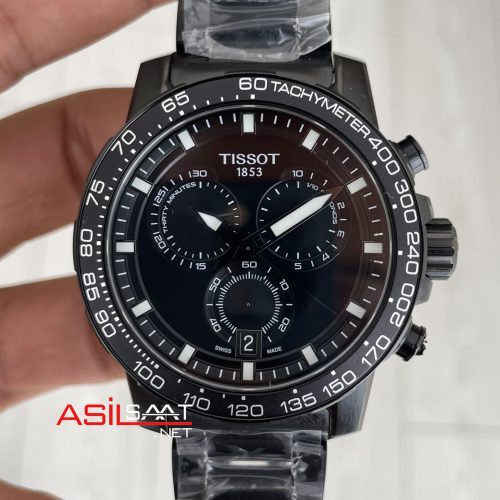 Tissot Supersport Chrono T125 Black & PVD 45mm Siyah Kadran Swiss ETA Saat