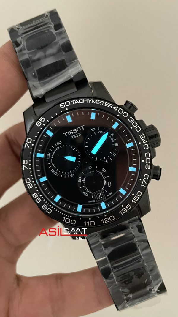 Tissot Supersport Chrono T125 Black & PVD 45mm Siyah Kadran Swiss ETA Saat