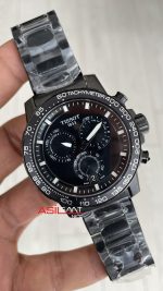 Tissot Supersport Chrono T125 Black & PVD 45mm Siyah Kadran Swiss ETA Saat