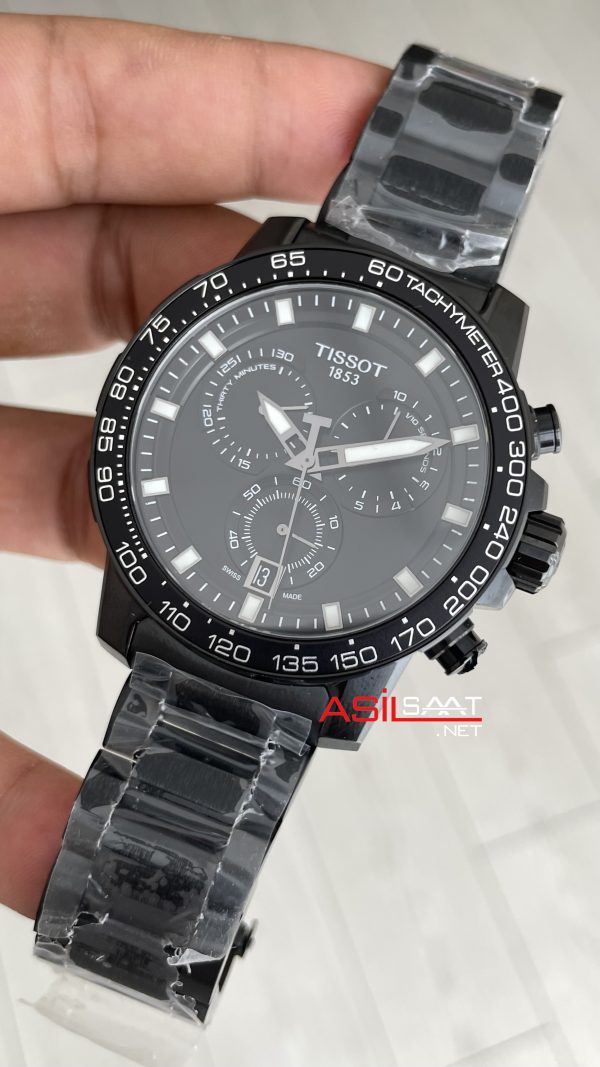Tissot Supersport Chrono T125 Black & PVD 45mm Siyah Kadran Swiss ETA Saat