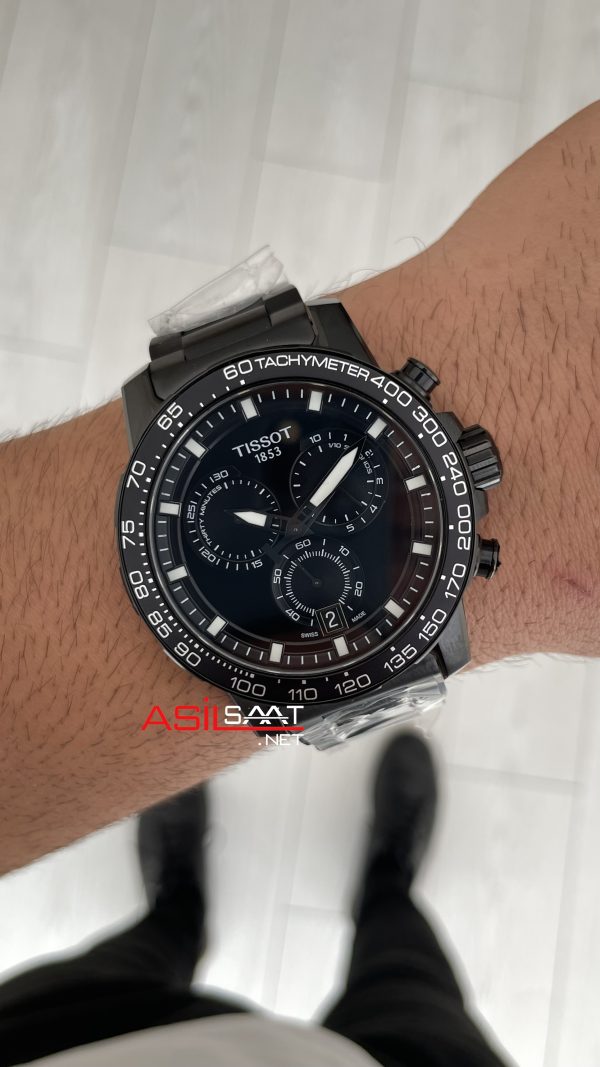 Tissot Supersport Chrono T125 Black & PVD 45mm Siyah Kadran Swiss ETA Saat