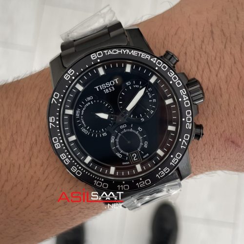 Tissot Supersport Chrono T125 Black & PVD 45mm Siyah Kadran Swiss ETA Saat