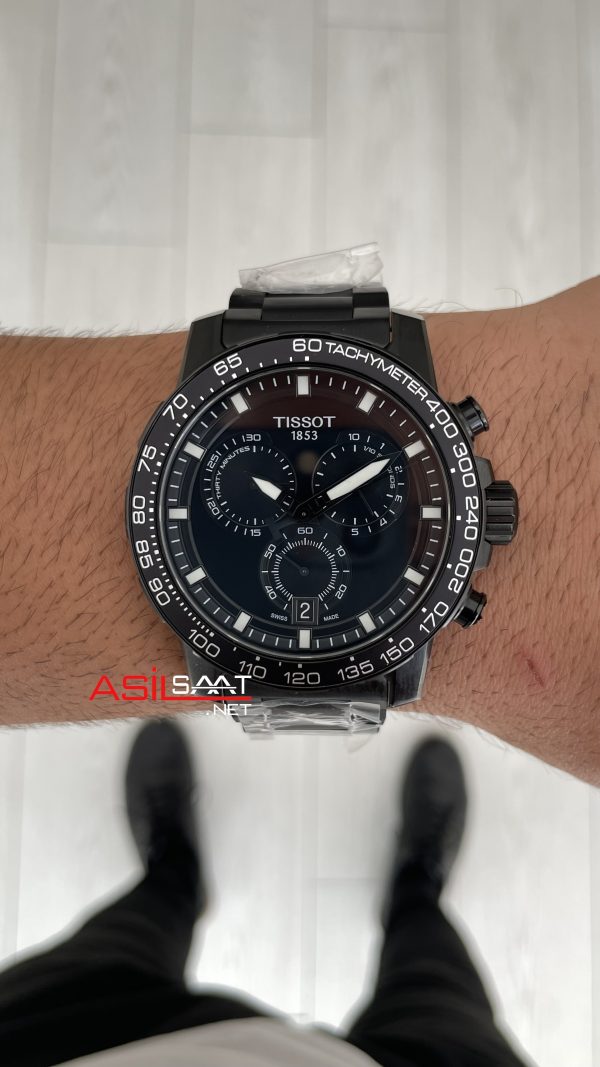 Tissot Supersport Chrono T125 Black & PVD 45mm Siyah Kadran Swiss ETA Saat