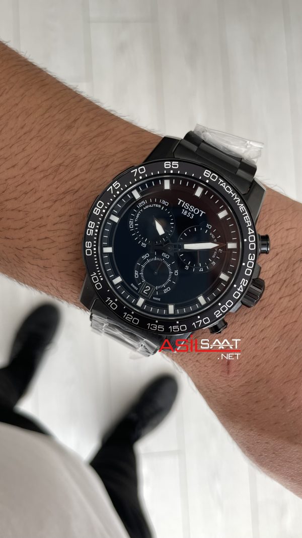 Tissot Supersport Chrono T125 Black & PVD 45mm Siyah Kadran Swiss ETA Saat