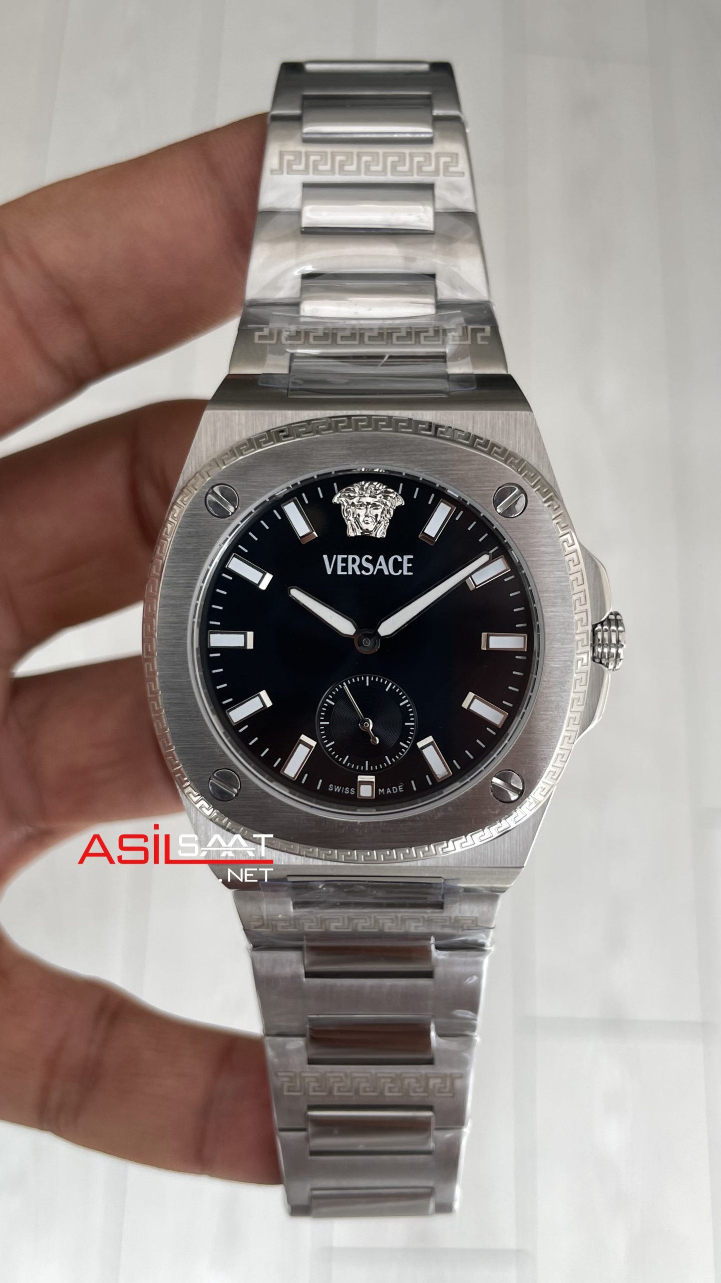 Versace Tolomeo Siyah 40mm Replika Saat