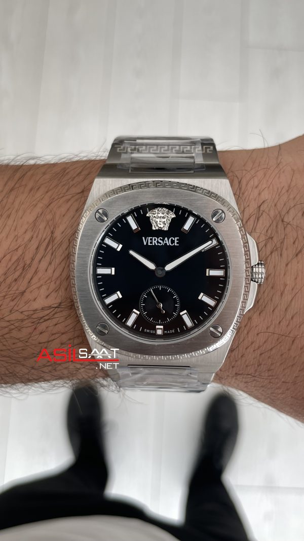 Versace Tolomeo Siyah 40mm Replika Saat Versace Tolomeo Siyah 40mm Replika Saat