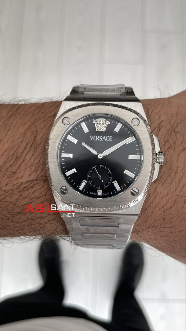 Versace Tolomeo Siyah 40mm Replika Saat Versace Tolomeo Siyah 40mm Replika Saat