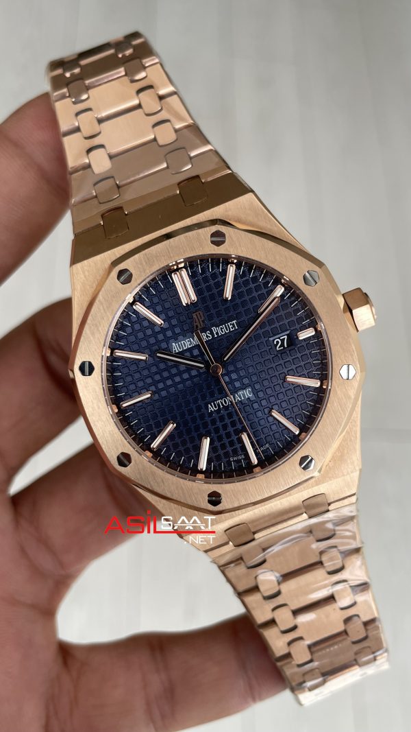 Audemars Piguet Royal Oak 15400R Mavi Kadran 41mm Rosegold Swiss ETA Saat ZF Factory