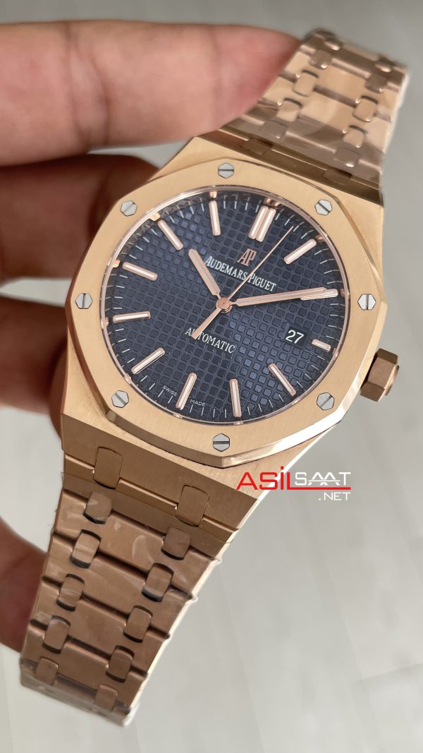Audemars Piguet Royal Oak 15400R Mavi Kadran 41mm Rosegold Swiss ETA Saat ZF Factory