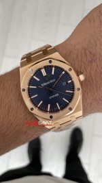 Audemars Piguet Royal Oak 15400R Mavi Kadran 41mm Rosegold Swiss ETA Saat ZF Factory