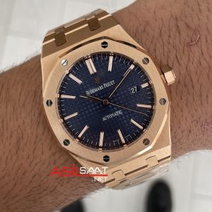 Audemars Piguet Royal Oak 15400R Mavi Kadran 41mm Rosegold Swiss ETA Saat ZF Factory
