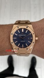Audemars Piguet Royal Oak 15400R Mavi Kadran 41mm Rosegold Swiss ETA Saat ZF Factory