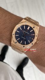 Audemars Piguet Royal Oak 15400R Mavi Kadran 41mm Rosegold Swiss ETA Saat ZF Factory