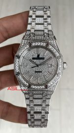 Audemars Piguet Royal Oak 15400ST Diamond 41mm Silver Replika Saat