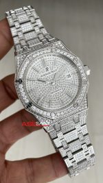 Audemars Piguet Royal Oak 15400ST Diamond 41mm Silver Replika Saat