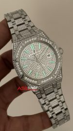 Audemars Piguet Royal Oak 15400ST Diamond 41mm Silver Replika Saat