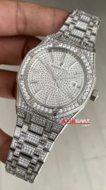 Audemars Piguet Royal Oak 15400ST Diamond 41mm Silver Replika Saat