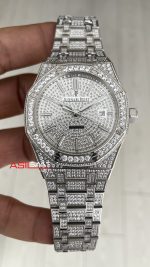 Audemars Piguet Royal Oak 15400ST Diamond 41mm Silver Replika Saat