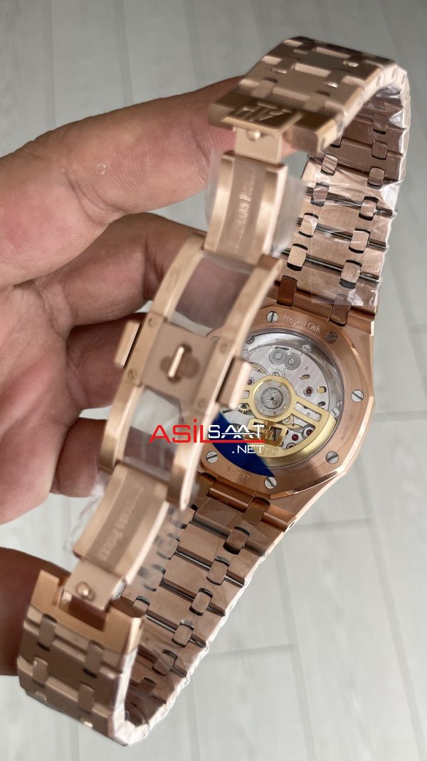 Audemars Piguet Royal Oak 15510 Mavi Kadran Rose Gold 50th Anniversary 41mm ZF Factory Swiss ETA Saat Audemars Piguet Royal Oak 15510 Mavi Kadran Rose Gold 50th Anniversary 41mm ZF Factory Swiss ETA Saat
