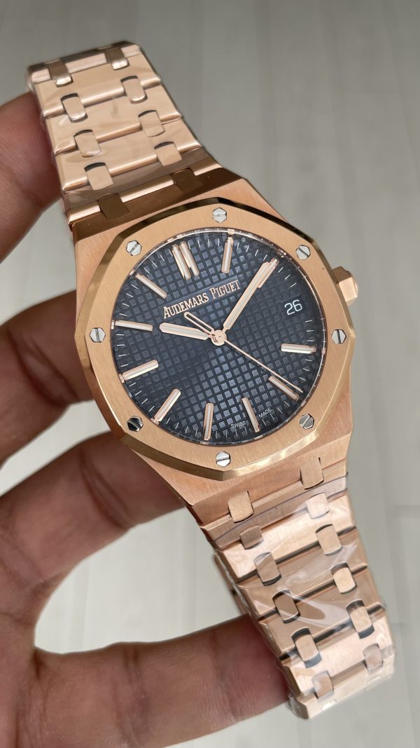 Audemars Piguet Royal Oak 15510 Mavi Kadran Rose Gold 50th Anniversary 41mm ZF Factory Swiss ETA Saat Audemars Piguet Royal Oak 15510 Mavi Kadran Rose Gold 50th Anniversary 41mm ZF Factory Swiss ETA Saat