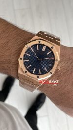Audemars Piguet Royal Oak 15510 Mavi Kadran Rose Gold 50th Anniversary 41mm ZF Factory Swiss ETA Saat