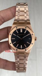 Audemars Piguet Royal Oak 15510 Siyah Kadran Rose Gold 50th Anniversary 41mm ZF Factory Swiss ETA Saat