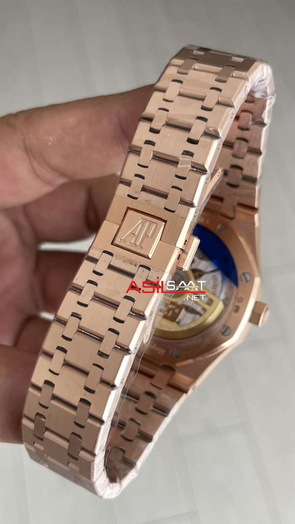 Audemars Piguet Royal Oak 15510 Siyah Kadran Rose Gold 50th Anniversary 41mm ZF Factory Swiss ETA Saat Audemars Piguet Royal Oak 15510 Siyah Kadran Rose Gold 50th Anniversary 41mm ZF Factory Swiss ETA Saat