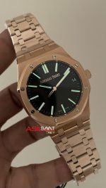 Audemars Piguet Royal Oak 15510 Siyah Kadran Rose Gold 50th Anniversary 41mm ZF Factory Swiss ETA Saat