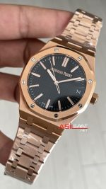 Audemars Piguet Royal Oak 15510 Siyah Kadran Rose Gold 50th Anniversary 41mm ZF Factory Swiss ETA Saat