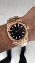 Audemars Piguet Royal Oak 15510 Siyah Kadran Rose Gold 50th Anniversary 41mm ZF Factory Swiss ETA Saat