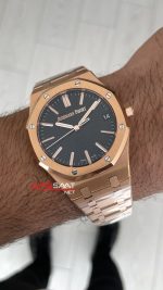 Audemars Piguet Royal Oak 15510 Siyah Kadran Rose Gold 50th Anniversary 41mm ZF Factory Swiss ETA Saat