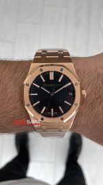 Audemars Piguet Royal Oak 15510 Siyah Kadran Rose Gold 50th Anniversary 41mm ZF Factory Swiss ETA Saat