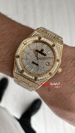 Audemars Piguet Royal Oak Diamond 41mm Gold Replika Saat