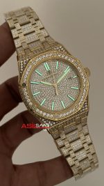 Audemars Piguet Royal Oak Diamond 41mm Gold Replika Saat