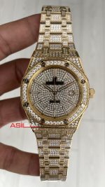 Audemars Piguet Royal Oak Diamond 41mm Gold Replika Saat