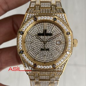 Audemars Piguet Royal Oak Diamond 41mm Gold Replika Saat