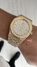 Audemars Piguet Royal Oak Diamond 41mm Gold Replika Saat