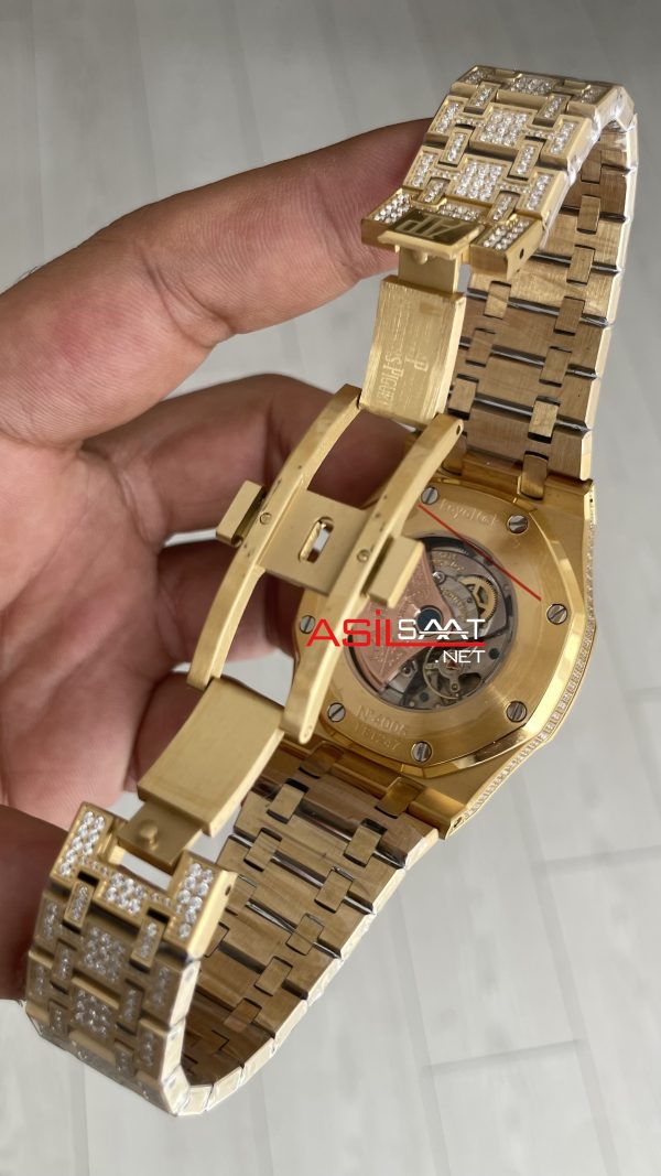 Audemars Piguet Royal Oak Diamond 41mm Gold Replika Saat