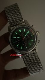 Breitling Ford Mustang Top Time B01 Yeşil Kadran AB017 Silver 41mm Replika Saat