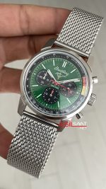 Breitling Ford Mustang Top Time B01 Yeşil Kadran AB017 Silver 41mm Replika Saat