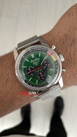 Breitling Ford Mustang Top Time B01 Yeşil Kadran AB017 Silver 41mm Replika Saat