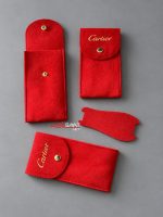Cartier Saat Süet Kılıfı Kırmızı
