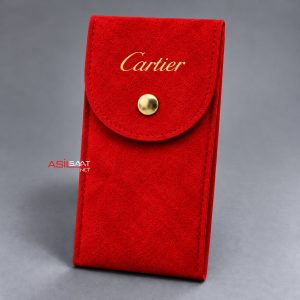 Cartier Saat Süet Kılıfı Kırmızı