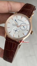 Jaeger-LeCoultre Master Ultra Thin Réserve de Marche Rosegold 40mm Beyaz Kadran Replika Saat