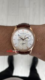 Jaeger-LeCoultre Master Ultra Thin Réserve de Marche Rosegold 40mm Beyaz Kadran Replika Saat