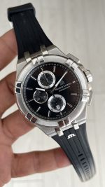 Maurice Lacroix Aikon Chronograph ML-AI1018SS001330-2 Siyah Kadran Swiss ETA Saat