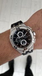 Maurice Lacroix Aikon Chronograph ML-AI1018SS001330-2 Siyah Kadran Swiss ETA Saat